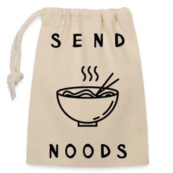 Send - Noods - Verschließbarer Geschenkbeutel aus Baumwolle (14x20cm) - Natur - Vorne