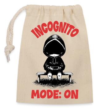 Incognito Mode On Introvert Manga - Closable cotton gift bag (14x20cm) - nature - Front