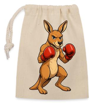Héros de la boxe kangourou - Sac cadeau en coton avec cordon (14 x 20 cm) - nature - Devant