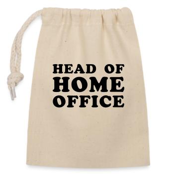 Chef De Bureau À Domicile Travailleur Freelance - Sac cadeau en coton avec cordon (14 x 20 cm) - nature - Devant