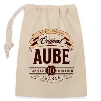 Vintage Dawn Department France - Closable cotton gift bag (14x20cm) - nature - Front