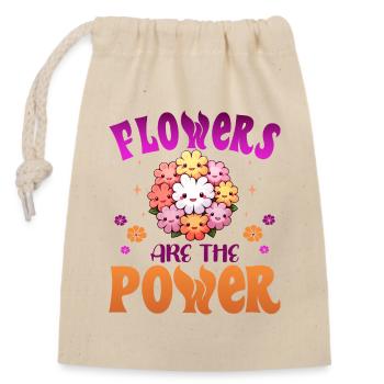 Kawaii Phrase Positiv 70er & 80er Jahre - Verschließbarer Geschenkbeutel aus Baumwolle (14x20cm) - Natur - Vorne