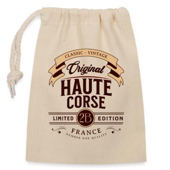 Haute-Corse Department France - Closable cotton gift bag (14x20cm) - nature - Front