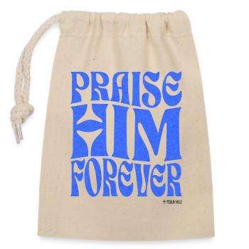 Christianity Christian Bible Verse - Closable cotton gift bag (14x20cm) - nature - Front