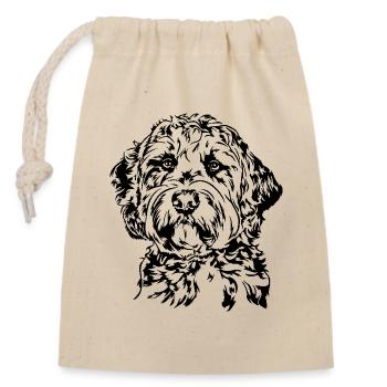 Goldendoodle Portrait Labradoodle Hunde Wilsigns - Verschließbarer Geschenkbeutel aus Baumwolle (14x20cm) - Natur - Vorne