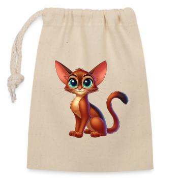 Abyssinian 10 - Closable cotton gift bag (14x20cm) - nature - Front