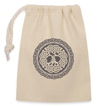 Arbre de style celtique classique - Sac cadeau en coton avec cordon (14 x 20 cm) - nature - Devant