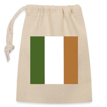 Ireland Flag, Irish Flag - Green, White, Orange - Closable cotton gift bag (14x20cm) - nature - Front