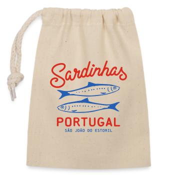sardinen konserve sardinhas portugal - Verschließbarer Geschenkbeutel aus Baumwolle (14x20cm) - Natur - Vorne