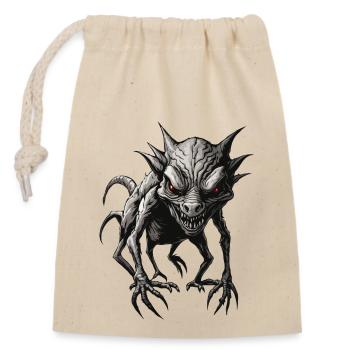 Chupacabra / Créature suceuse / Monstre /Espagne - Sac cadeau en coton avec cordon (14 x 20 cm) - nature - Devant