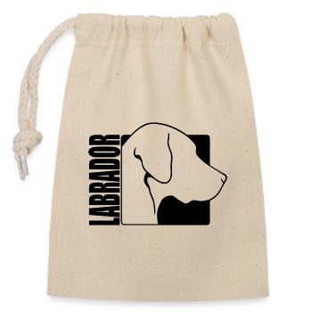 Labrador Profil Labbi Hunde Hund Wilsigns - Verschließbarer Geschenkbeutel aus Baumwolle (14x20cm) - Natur - Vorne