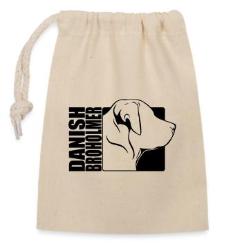 Danish Broholmer Profil Hunde Hund Wilsigns - Verschließbarer Geschenkbeutel aus Baumwolle (14x20cm) - Natur - Vorne