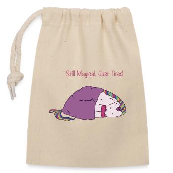 Toujours magique, juste fatigué - Sac cadeau en coton avec cordon (14 x 20 cm) - nature - Devant