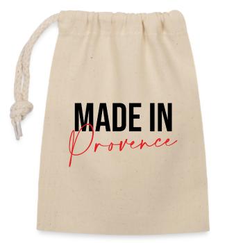 Made in Provence - Closable cotton gift bag (14x20cm) - nature - Front