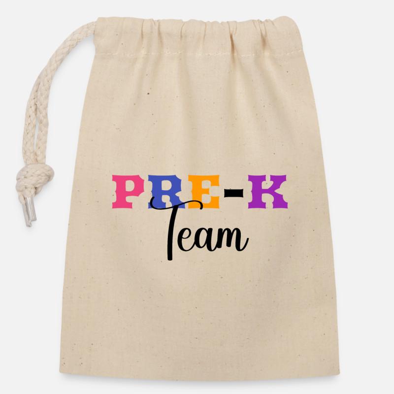 Pre-K Team - Pre Kindergarten Teacher - Closable cotton gift bag (14x20cm) - nature