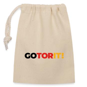 Équipes sportives allemandes - Go Tor It ! - Sac cadeau en coton avec cordon (14 x 20 cm) - nature - Devant
