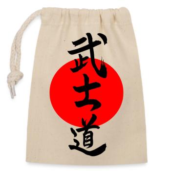 Bushido Kanji - Closable cotton gift bag (14x20cm) - nature - Front
