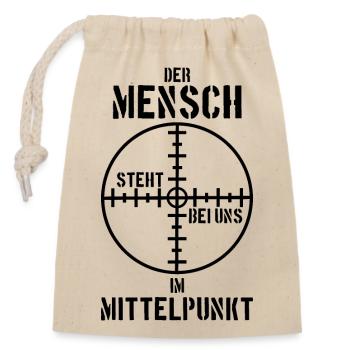 GAMER BUNDESWEHR SOLDAT BUND MITTELPUNKT - Verschließbarer Geschenkbeutel aus Baumwolle (14x20cm) - Natur - Vorne