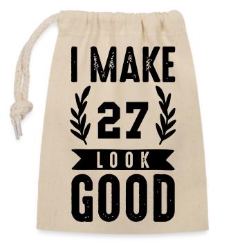 look good 27 - Verschließbarer Geschenkbeutel aus Baumwolle (14x20cm) - Natur - Vorne
