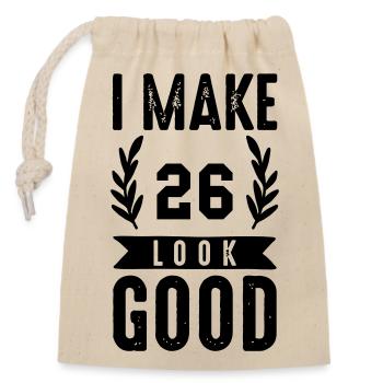 look good 26 - Verschließbarer Geschenkbeutel aus Baumwolle (14x20cm) - Natur - Vorne