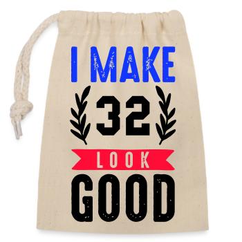 look good 32 - Verschließbarer Geschenkbeutel aus Baumwolle (14x20cm) - Natur - Vorne
