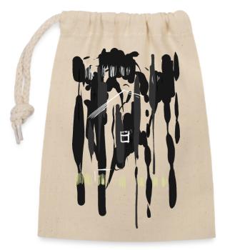 Maison gothique - Texture de fond - Sac cadeau en coton avec cordon (14 x 20 cm) - nature - Devant