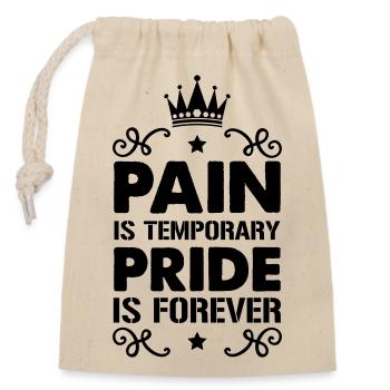 pain pride - Verschließbarer Geschenkbeutel aus Baumwolle (14x20cm) - Natur - Vorne