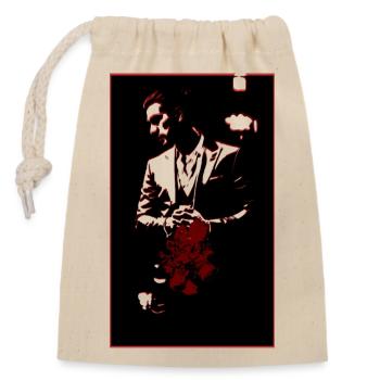 romeo_on.point - Closable cotton gift bag (14x20cm) - nature - Front