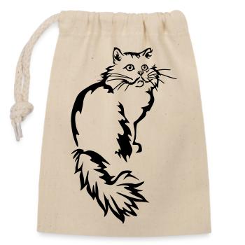 Perser - Perserkatze - Verschließbarer Geschenkbeutel aus Baumwolle (14x20cm) - Natur - Vorne