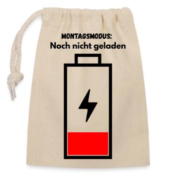 Montagsmodus Noch nicht geladen - Verschließbarer Geschenkbeutel aus Baumwolle (14x20cm) - Natur - Vorne