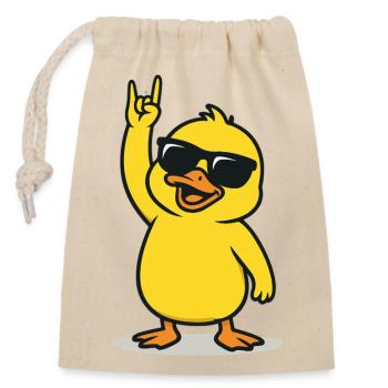 Rockin' Chick - Verschließbarer Geschenkbeutel aus Baumwolle (14x20cm) - Natur - Vorne