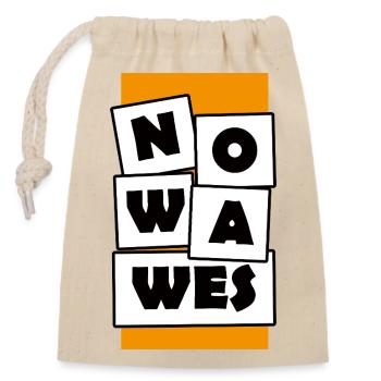 NOWAWES - Verschließbarer Geschenkbeutel aus Baumwolle (14x20cm) - Natur - Vorne