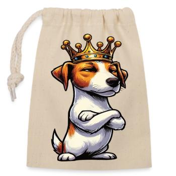Jack Russel terrier Jack russel liebhaber Jackie - Verschließbarer Geschenkbeutel aus Baumwolle (14x20cm) - Natur - Vorne