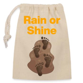 Rain or Shine, Mud Feet! Tanze im Matsch, Festival - Verschließbarer Geschenkbeutel aus Baumwolle (14x20cm) - Natur - Vorne