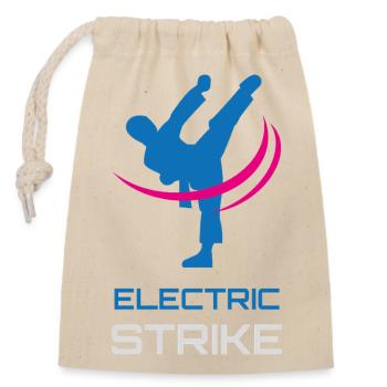Electric Strike Néon Arts Martiaux Kickboxing - Sac cadeau en coton avec cordon (14 x 20 cm) - nature - Devant