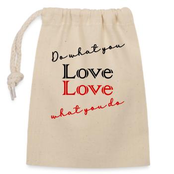 CITATION,CITATIONS,MESSAGE, MESSAGE,HUMOUR - Sac cadeau en coton avec cordon (14 x 20 cm) - nature - Devant