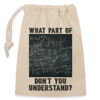 Graphique Funny Quote - Sac cadeau en coton avec cordon (14 x 20 cm) - nature - Devant