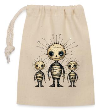 Mystical Voodoo Doll Style for Urban Elegance - Closable cotton gift bag (14x20cm) - nature - Front