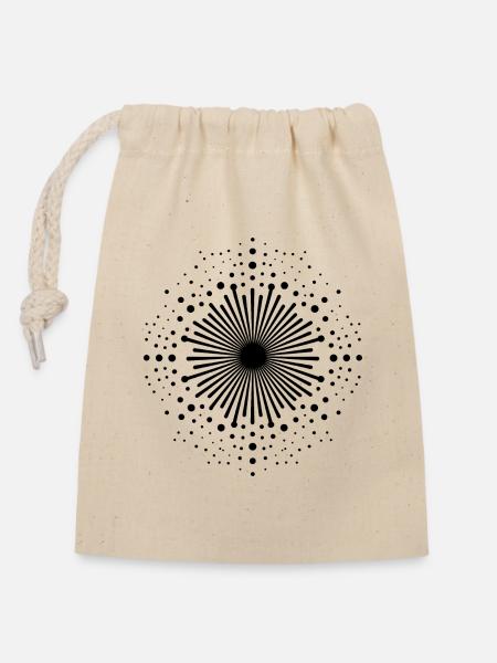 Stylish Statements with Chladni Oscillation - Closable cotton gift bag (14x20cm) - nature
