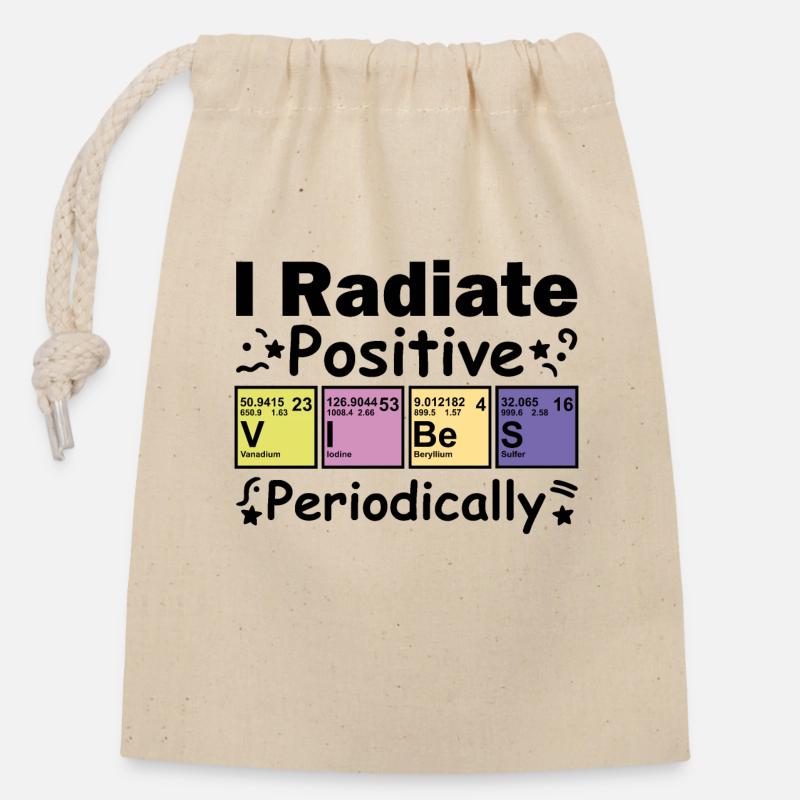 Optimistic Elements - Closable cotton gift bag (14x20cm) - nature