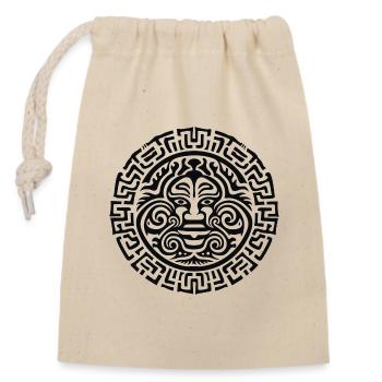 Magie culturelle d’un tatouage maori en rond - Sac cadeau en coton avec cordon (14 x 20 cm) - nature - Devant