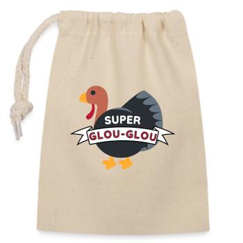 Super Glou-glou - Closable cotton gift bag (14x20cm) - nature - Front