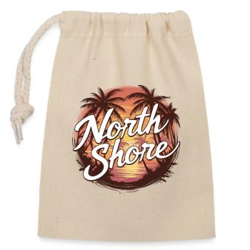 North Shore Hawaii - Verschließbarer Geschenkbeutel aus Baumwolle (14x20cm) - Natur - Vorne