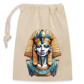 Ägypten / Pharao / Mumien / Hieroglyphen / Sphinx - Verschließbarer Geschenkbeutel aus Baumwolle (14x20cm) - Natur - Vorne