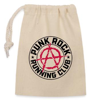 Punk Rock Running Club - Closable cotton gift bag (14x20cm) - nature - Front
