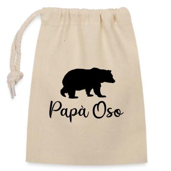 Papa Vater Bär Geburtstag Geschenk lustig Spanien - Verschließbarer Geschenkbeutel aus Baumwolle (14x20cm) - Natur - Vorne