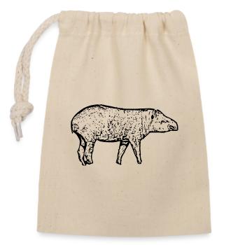 Tapirs - Sac cadeau en coton avec cordon (14 x 20 cm) - nature - Devant