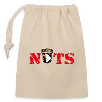 AVM Bastogne NUTS Battle Bulge Battered Bastards - Closable cotton gift bag (14x20cm) - nature - Front