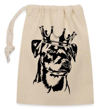 German Hunting Terrier Krone Dog Dogs Wilsigns - Closable cotton gift bag (14x20cm) - nature - Front