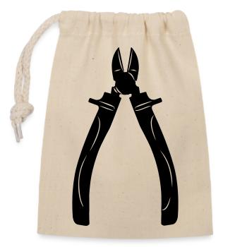 Pinces de coupe - Sac cadeau en coton avec cordon (14 x 20 cm) - nature - Devant